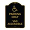 Signmission Parking Van Accessible W/ Graphic, Black & Gold Aluminum Sign, 18" x 24", BG-1824-23406 A-DES-BG-1824-23406 - alternate 1